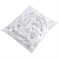 100 Pieces of Plastic Wrap Bowl Lids, with Elastic, Plastic Stretchable Food Lids