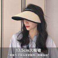 遮阳帽夏季空顶uv防晒帽女夏防紫外线遮阳草帽骑车遮脸太阳帽子热