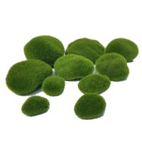 10PCS/set 4 Sizes Artificial Moss Rocks Decorative  Green Moss Balls for Floral Arrangements Gardens and Crafting Spine Supporters