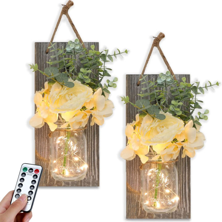 mason-jars-sconce-led-fairy-lights-and-flowers-with-remote-control-suitable-antique-wall-light-for-living-room-bedroom-decor