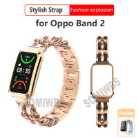 สายรัดที่ทันสมัยสำหรับ Oppo Band 2สายนาฬิกาเปลี่ยนได้พร้อมกล่องโลหะสำหรับOppo Band2