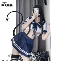 OJBK School Girl Japanese Plus Size Costumes Women Sexy Cosplay Lingerie Student Uniform With Miniskirt Cheerleader Outfit New