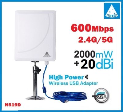 USB Wifi Adapter Outdoor Dual Band 600Mbps(150Mbps at 2.4GHz, 433Mbps at 5.8GHz)