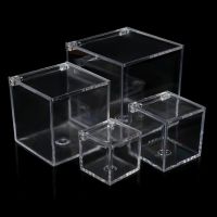 [HOT ZUQIOULZHJWG 517] ล้าง Acryl Cube โปรดปรานกล่อง Plexi คริลิคแก้วพลาสติกจัดเก็บงานแต่งงานของขวัญแพคเกจออแกไนเซอร์โฮมออฟฟิศการใช้งาน