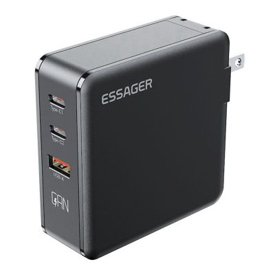 Essager 140W GaN USB Type C Desktop Charger Quick Chagers Multi-Port Charger Fit for Samsung IPhone Laptop Chagers
