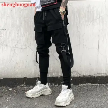 Fashion Trousers Long Pants Overalls Hip hop Multipocket Cargo Sweatpants  Mens Clothes TospinoMall 卜鸣电子商务TospinoMall Ghana online shopping