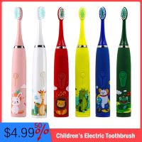 Children Sonic Electric Toothbrush Cartoon Kids With Replace The Toothbrush Head Ultrasonic Electric Toothbrush Sonic Brush Head