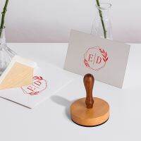 ▨✳™ Wooden Stamp Wedding Party Rubber Stamp Custom Packaging Stamp Artwork Personalized Logo Brand Name Website Business Seal