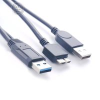 USB 3.0 Dual Power Y Shape 2 X Type A To Micro B High Speed Upto 5 Gbps Data Transfer Cable for External Hard Drives