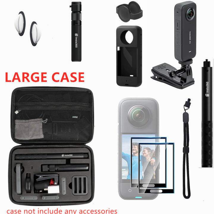 8 in 1 Accessories Kits Bundle for Insta360 X3, Carrying Case，Silicone