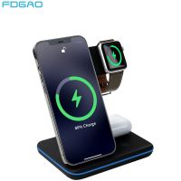 ZZOOI 3 in 1 Wireless Charger Stand For iPhone 14 13 12 11 XS XR X 8 15W Fast Charging Dock Station For Apple Watch 7 SE 6 Airpods Pro