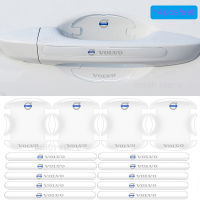 14ชิ้น/เซ็ต Anti-Scratch Car สติ๊กเกอร์ลายที่จับประตูประตูจับประตูขอบสติกเกอร์ Anti-Collision แถบ Decals Auto กระจกมองหลังป้องกัน Decals ตกแต่งสำหรับ Volvo V40 V50 S60 S90 740 S70 XC90 XC60 XC40 S80