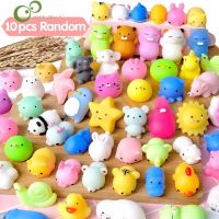 VG0P255 Creativity 10Pcs/set Kids Gifts Children Desktop Ornaments Office Decorations Easter Stress Relief Toy Mochi Toys Kawaii Animal Stress Relief