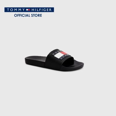 Tommy Hilfiger รองเท้าแตะผู้ชาย รุ่น EM0EM01191 BDS - สีดำ