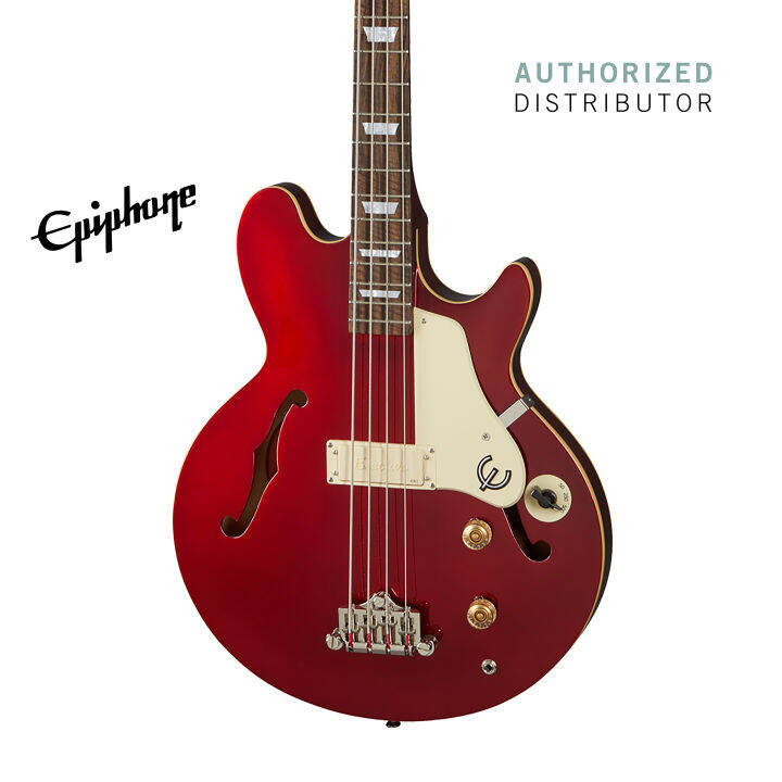 Epiphone Jack Casady SemiHollowbody Bass Guitar Sparkling Burgundy