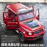 【WJ】1:18 Brabus G700 ล้อแม็กหล่อแม่พิมพ์รถเครื่องประดับของขวัญเสียงและแสงดึงกลับรถออฟโรดแม่พิมพ์เด็กเด็กของเล่นรถของเล่นสะสมของขวัญ