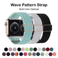 xinpan UTHAI Z92 iWatch solo Loop Nylon Wave Stripe Strap For Smart Apple watch band 40mm 44mm 45mm 41mm 38mm 42mm Series 7 6 Bracelet