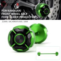 ♝۩ For Kawasaki Z1000 Z1000SX SX Z 1000 2010-2022 Motocycle Accessories Front Wheel Axle Fork Guard Protector Crash Slider Cap Pad