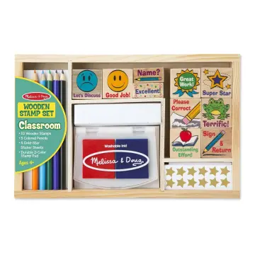 Melissa & Doug Rainbow Stamp Pad For Rubber Stamps, Arts And Crafts  Supplies For Kids Ages 4+, 6 Washable Inks