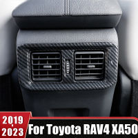 ด้านหลังเครื่องปรับอากาศ Vent Outlet กรอบฝาครอบสติกเกอร์สำหรับ Toyota RAV4 XA50 RAV 4 2019 2020 2021 2022 2023รถอุปกรณ์เสริม