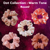 ยางมัดผมแฮนด์เมด ลายจุด Dot Collection (Warm Tone)