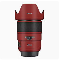 สำหรับ Canon EF 35มิลลิเมตร F1.4 L II USM ป้องกันรอยขีดข่วนกล้องเลนส์สติ๊กเกอร์เสื้อห่อฟิล์มป้องกันร่างกายป้องกันผิวปก35F1.4L