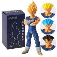 Dragon.Ball Super Saiyan Vegeta with 3 Interchangeable PVC Artificial Action Figures Collectible Doll Surprise Gift