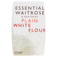 Waitrose Essential Plain White Flour เวทโทรส เอสเซนเชียล เพลน ไวท์ แป้งเอนกประสงค์ 500g.