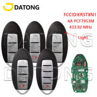 Datong World Car Key รีโมทคอนลสำหรับ Nisan Rogue Kicks S Sport 2018-2020ชิป4A 433MHz KR5TXN1เปลี่ยนการ์ด Promixity