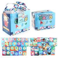 Soft Alphabet Cards Kid Learning Toys Soft Alphabet Cards With Cloth Storage Bag For Babies Infants Washable Soft Letter Toy For Flash Cards Flash Car