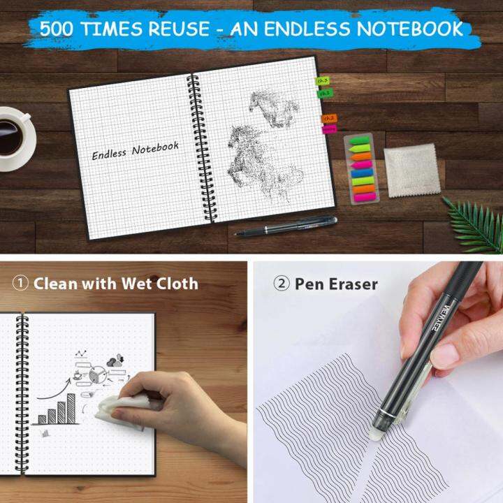 Newyes smart reusable erasable notebook Spiral A4 Notebook Paper