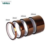 ☈™⊕ YIHUA Adhesive Tape 5/8/10/15/20/30/50 mm BGA Welding Tape High Temperature Resistant Polyimide Gold for Electronic Industry