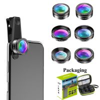 ✸ APEXEL APL-DG6V2 6 in 1 Mobile Phone Camera Lens Wide Angle Macro Lens CPL/Star Filter ND32 For Smartphones