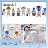 CHUEGUJE6รูปปั้นนักบินอวกาศในบ้านน่ารัก3ชิ้นอุปกรณ์แผงควบคุมภายในยานยนต์ Hiasan Mobil หุ่นแอ็กชันนักบินอวกาศอวกาศเครื่องประดับดวงจันทร์