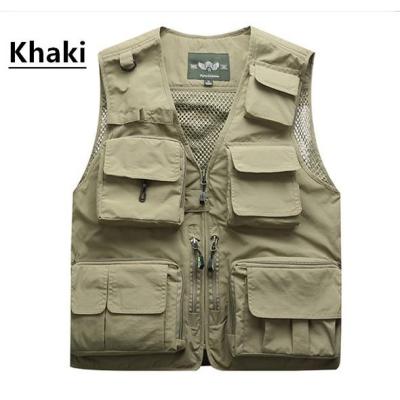 CODTheresa Finger [RM5 OFF] Large Size Men Vest Multi-pocket Cargo Vest Jacket Men 8898