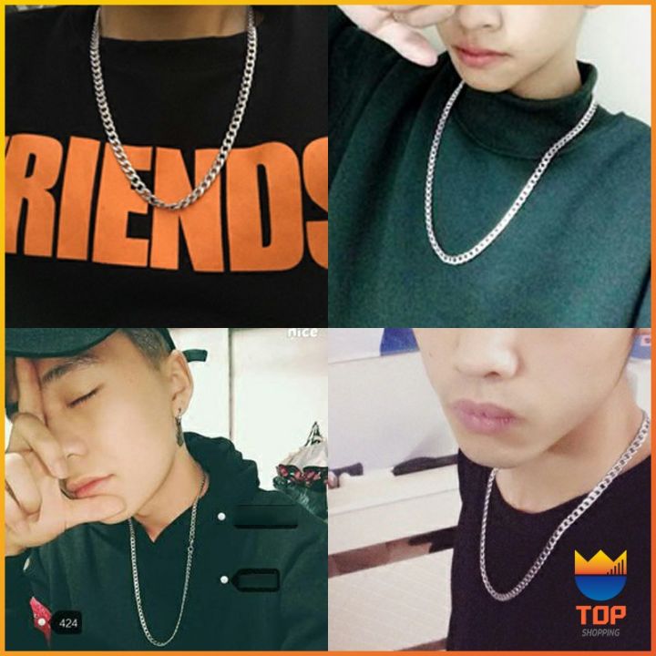 top-สร้อยคอชาย-สร้อยคอเหล็กไทเทเนียม-สร้อยคอแฟชั่น-necklace