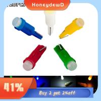 HONEYDEWD 10/20pcs T5 ลิ่ม 1 LED หลอดไฟภายในรถ ไฟแดชบอร์ด เครื่องมือวัด รถยนต์