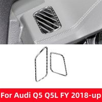 For Audi Q5 Q5L FY 2018-2023 Car Accessories Carbon Fiber Interior Auto Instrument Panel Air Outlet Frame Trim Sticker Cover