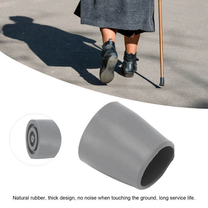 Crutch Rubber Tips, Safety Non Slip Thick Rubber Cane Tips for Folding