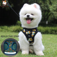 Dog Cat Harness Reflective Vest Chest Strap Mesh Breathable Dog Harness And Walking Leash Leads For Puppy Small Medium Dogs