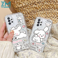 YiaMia เคสโทรศัพท์แฟชั่นสำหรับ Samsung กาแล็คซี่ A23 A24 A30 A20 A32 A34 A53 A54 A50S A50หลังซิลิโคน A30S A51 A52S A71 A72การ์ตูนสุนัขภาพเคลื่อนไหวน่ารัก3D เคสขอบหยักแบบนิ่มสุดน่ารักฝาครอบ