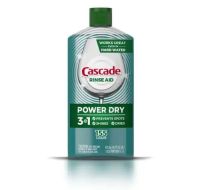 น้ำยาล้างจานแวววาว สำหรับเครื่องล้างจาน Cascade Power Dry Dishwasher Rinse Aid, 16 fl oz