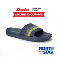 Bata บาจา (Online Exclusive) ยี่ห้อ North Star รองเท้าแตะ รองเท้าแตะชายสำหรับหลังออกกำลังกาย รองเท้าแตะพื้นแบน สำหรับผู้ชาย รุ่น Blane สีกรมท่า 8209030