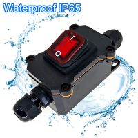 ♛ 16A Heavy Duty Waterproof Inline On/Off Cord Switch 4-Pin 2 Position AC220V LED Indicator Dustproof Oil Proof