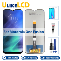 6.5 "อะไหล่สำหรับ Motorola One Fusion สัมผัสหน้าจอ LCD Digitizer ประกอบหน้าจอสัมผัสไม่มีพิกเซลที่ตายกับเครื่องมือฟรี + กระจกเทมเปอร์