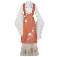 Spot parcel post Original Shanyue Yao Improved Hanfu Chinese Style Han Elements Embroidered Bijia Shirt Jacket and Dress Brocade Four-Piece Set 8336