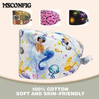 Cartoon Mermaid Printed Cotton Breathable nursing Cap Dentist Surgical Adjustable Beauty Salon Pet Shop Scrub