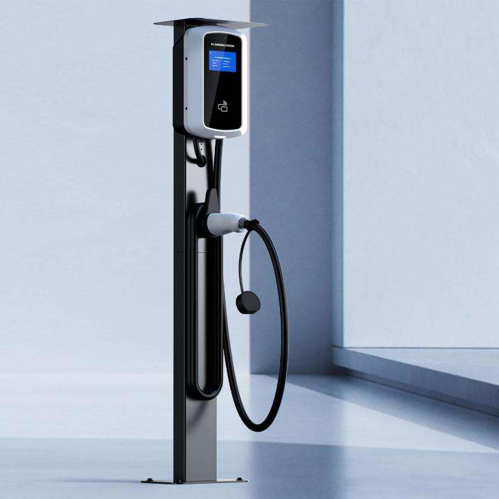 SunniMix Mounted EV Charging Station Pedestal Stand Durable EV Charging
