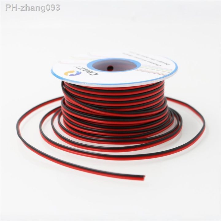 cbazy-28awg-2pin-red-black-wire-hardwire-28ga-hook-up-wire-cable-extension-cable-2-wire-300v-15-meters-49-2ft