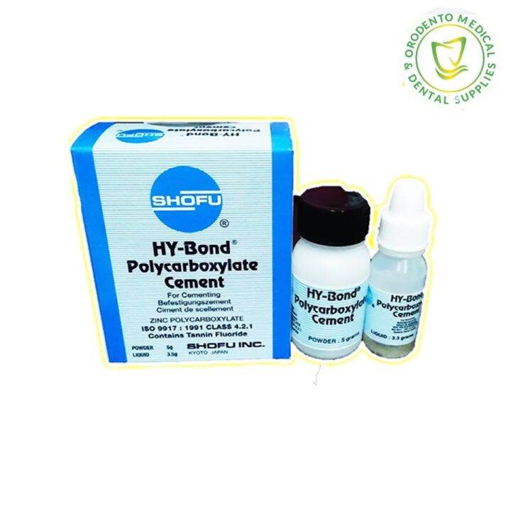 HyBond Polycarboxylate Luting Cement Powder 5g Liquid 3.5g shofu